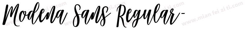 Modena Sans Regular字体转换